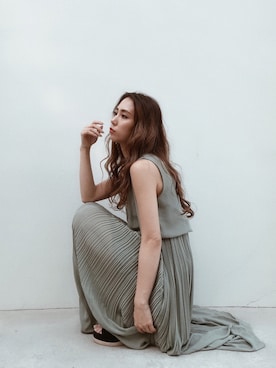 「ACYM（アシーム）のアイテム」を使った、武村沙愛さん（レディース・161cm）の夏コーディネート