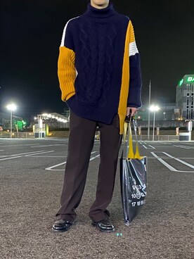 「韓国のアイテム（ニット/セーター、その他）」を使った、Mar_c_さん（メンズ・170cm）の冬コーディネート
