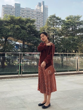 「madewell（メイドウェル）のアイテム（その他アウター）」を使った、丝摩木易さん（レディース・157cm）の冬コーディネート