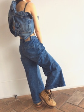 「Cater-pillar（キャタピラー）のアイテム」を使った、hamiさん（レディース・159cm）の春コーディネート