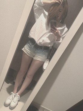 「H&M DIVIDED（エイチアンドエム　ディヴァイデッド）のアイテム（バッグ）」を使った、hamiさん（レディース・160cm）の夏コーディネート