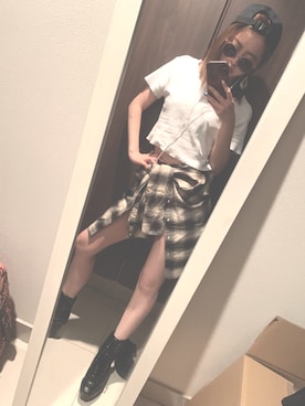 「ショーパン」｜「アイテム（キャップ）」を使った、hamiさん（レディース・159cm）の秋コーディネート