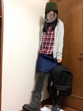 「MIZUNO（ミズノ　）のアイテム（ジャケット/アウター）」を使った、mknさん（レディース・164cm）の冬コーディネート
