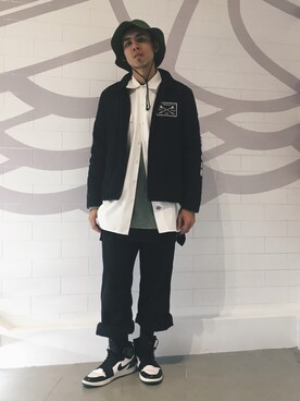 「REMIX（リミックス）のアイテム（ジャケット/アウター）」を使った、Lil Pさん（メンズ・179cm）の冬コーディネート