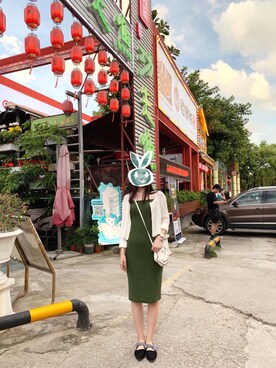 「PULL&BEAR（プルアンドベア）のアイテム（サンダル）」を使った、TINTINさん（レディース・168cm）の夏コーディネート