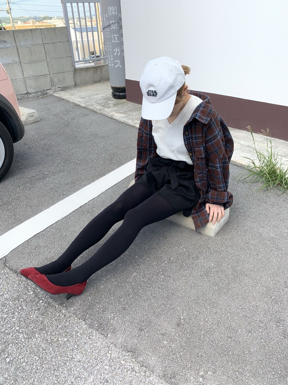 「おしゃれさんと繋がりたい、ootd、低身長、着回しコーデ、ビッグシルエット、Kanaji、カンアジ、あなたに似合うコーディネートが必ず見つかる、韓国ファッション」｜「Kanajiのアイテム（パンツ、ブラック系）」を使った、ゆきちさん（レディース・149cm）の冬コーディネートの1枚目の写真