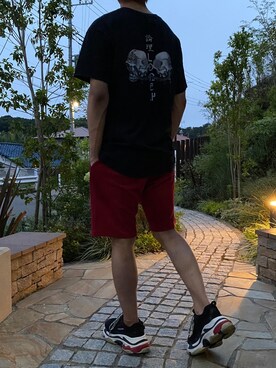 「LONELY/論理（ロンリー）のアイテム（トップス）」を使った、_330fさん（メンズ・177cm）の夏コーディネート