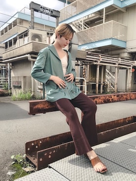 Risako Iidaさん（レディース・169cm）の夏コーディネート