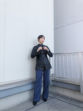 Risako Iidaさん（レディース・169cm）の冬コーディネート