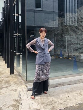 Risako Iidaさん（レディース・169cm）の夏コーディネート