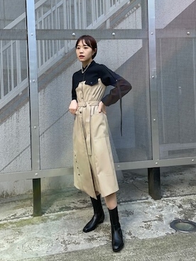 Risako Iidaさん（レディース・169cm）の冬コーディネート