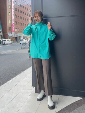 Risako Iidaさん（レディース・169cm）の冬コーディネート