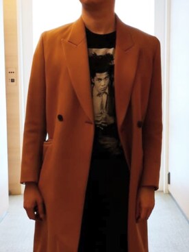「Paul Smith（ポールスミス）のアイテム（チェスターコート）」を使った、mr2046さん（メンズ・167cm）の冬コーディネート