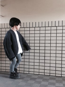 「OLD NAVY（オールドネイビー）のアイテム（その他アウター）」を使った、rittyさん（キッズ・110cm）の冬コーディネート