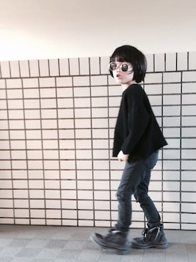 「Cienta（シエンタ）のアイテム（ブーツ）」を使った、rittyさん（キッズ・110cm）の冬コーディネート