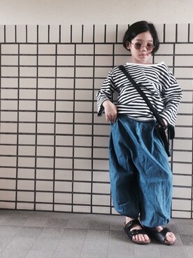 「smoothy」｜「アイテム（Tシャツ/カットソー）」を使った、rittyさん（キッズ・110cm）の夏コーディネート