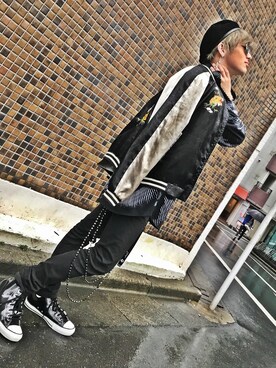 「Ann DEMEULEMEESTER（アンドゥムルメステール）のアイテム（財布/小物）」を使った、小心者さん（メンズ・170cm）の秋コーディネート