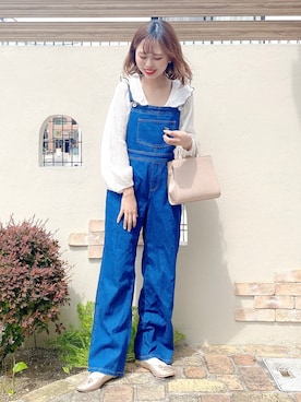 「BBQ」｜「アイテム（オールインワン・サロペット）」を使った、a i r iさん（レディース・150cm）の春コーディネート
