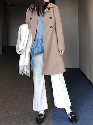 極美品✨BLUE LABEL ビーバーメルトン ダブルブレストコート 36 BLUE LABEL CRESTBRIDGE（ブルーレーベルクレストブリッジ）の