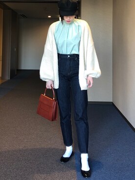 「URBAN RESEARCH DOORS（アーバンリサーチドアーズ）のハイライズデニムパンツ（デニムパンツ）」を使った、u_tanさん（レディース・168cm）の春コーディネート