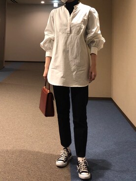 「URBAN RESEARCH DOORS（アーバンリサーチドアーズ）のハイライズデニムパンツ（デニムパンツ）」を使った、u_tanさん（レディース・168cm）の春コーディネート