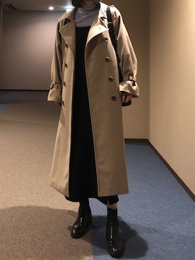 「UNIQLO（ユニクロ）のエクストラファインメリノリブタートルネックセーター（長袖）（ニット/セーター）」を使った、u_tanさん（レディース・168cm）の秋コーディネート