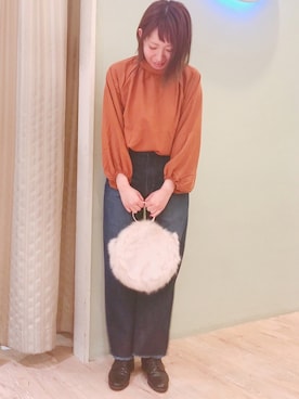 「earth music&ecology（アースミュージックアンドエコロジー）のアイテム（その他シューズ）」を使った、emokiyoさん（レディース・163cm）の秋コーディネート
