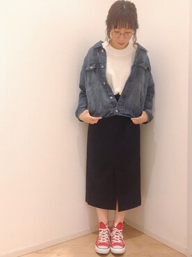 emokiyoさんの「・フロントスリットタイトスカート」を使ったコーディネート