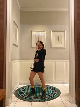 「ANAP（アナップ）のアイテム（セットアップ）」を使った、mayaさん（レディース・164cm）の春コーディネート