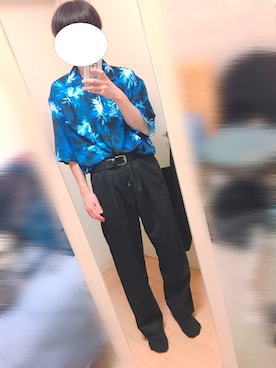 「リドム」｜「アイテム（レッグウェア）」を使った、ぽぴーさん（メンズ・165cm）の春コーディネート