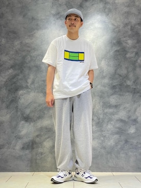 「MONKEY TIME（モンキータイム）のアイテム（スウェットパンツ）」を使った、12102trさん（メンズ・180cm）の夏コーディネート