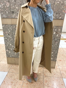 「アイテム（パンプス、グレー系）」を使った、chihayaさん（レディース・156cm）の春コーディネート