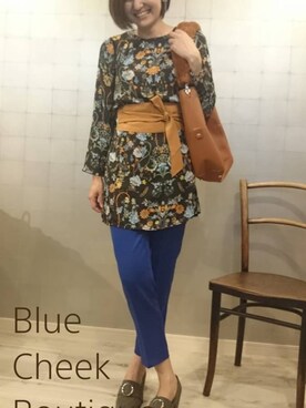 「サッシュベルト」｜「アイテム（その他）」を使った、Sさん（レディース・170cm）の秋コーディネート