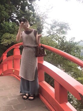 バッグを使った メッシュワンピース の人気ファッションコーディネート Wear