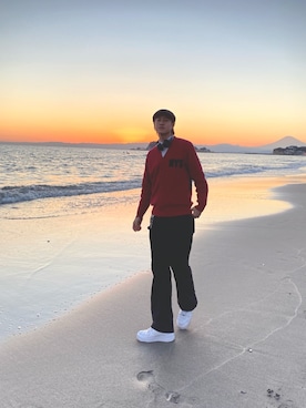 「江ノ島」｜ふーちゃんさん（メンズ・173cm）の冬コーディネート