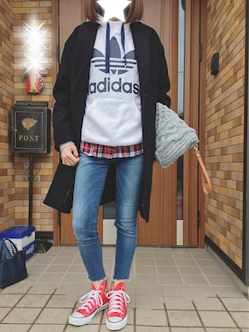 Anna☪︎⋆｡˚✩さん（レディース・156cm）の冬コーディネート