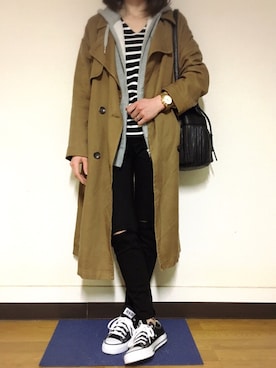 Anna☪︎⋆｡˚✩さん（レディース・156cm）の冬コーディネート