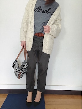 「チャイハネ（チャイハネ）のアイテム（ショルダーバッグ）」を使った、Anna☪︎⋆｡˚✩さん（レディース・156cm）の冬コーディネート