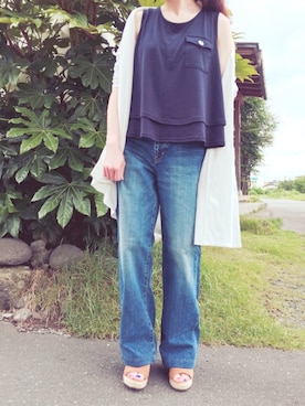 Anna☪︎⋆｡˚✩さん（レディース・156cm）の夏コーディネート