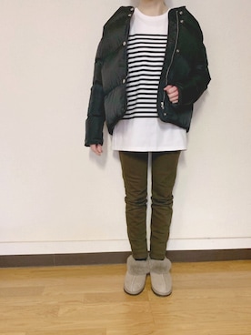 「RED CHOP WORKS（レッドチョップワークス）のアイテム（ジャケット/アウター）」を使った、Anna☪︎⋆｡˚✩さん（レディース・156cm）の冬コーディネート