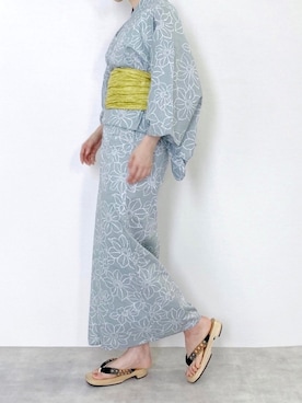 「アイテム（和装小物）」を使った、Yukiさん（レディース・168cm）の夏コーディネート