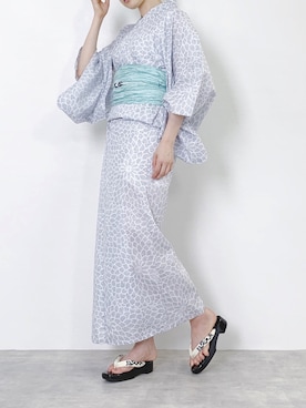 「アイテム（和装小物）」を使った、Yukiさん（レディース・168cm）の夏コーディネート