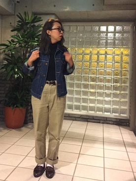 「Wrangler」｜「アイテム（その他シューズ）」を使った、canacさん（レディース・152cm）の冬コーディネート