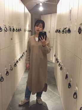 「モカシン」｜MINX河野 沙耶佳さん（レディース・154cm）の冬コーディネート