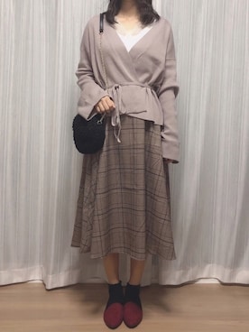 「アプレジュール」｜「アイテム（カーディガン/ボレロ）」を使った、ゆにょん☺︎☀︎さん（レディース・160cm）の夏コーディネート
