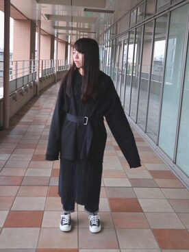 「CLANE（クラネ）のアイテム（ワンピース）」を使った、kasumiさん（レディース・154cm）の春コーディネート