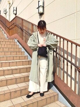 「春めきシューズ」｜「アイテム（モッズコート）」を使った、kasumiさん（レディース・154cm）の春コーディネート