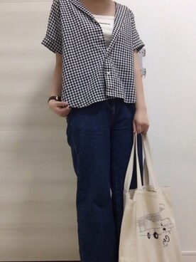 「Daniel Wellington（ダニエルウェリントン）の【Daniel Wellington】レザーバンド３６ＭＭ（アナログ腕時計）」を使った、なさん（レディース・160cm）の夏コーディネート