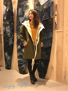「ノーティードッグ」｜HAJIME ABEさん（レディース・160cm）の秋コーディネート
