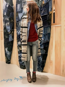 HAJIME ABEさん（レディース・160cm）の冬コーディネート